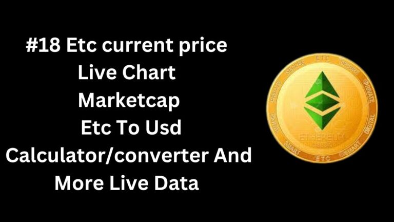 #18 Etc current price Live Chart Marketcap Etc To Usd Calculatorconverter And More Live Data